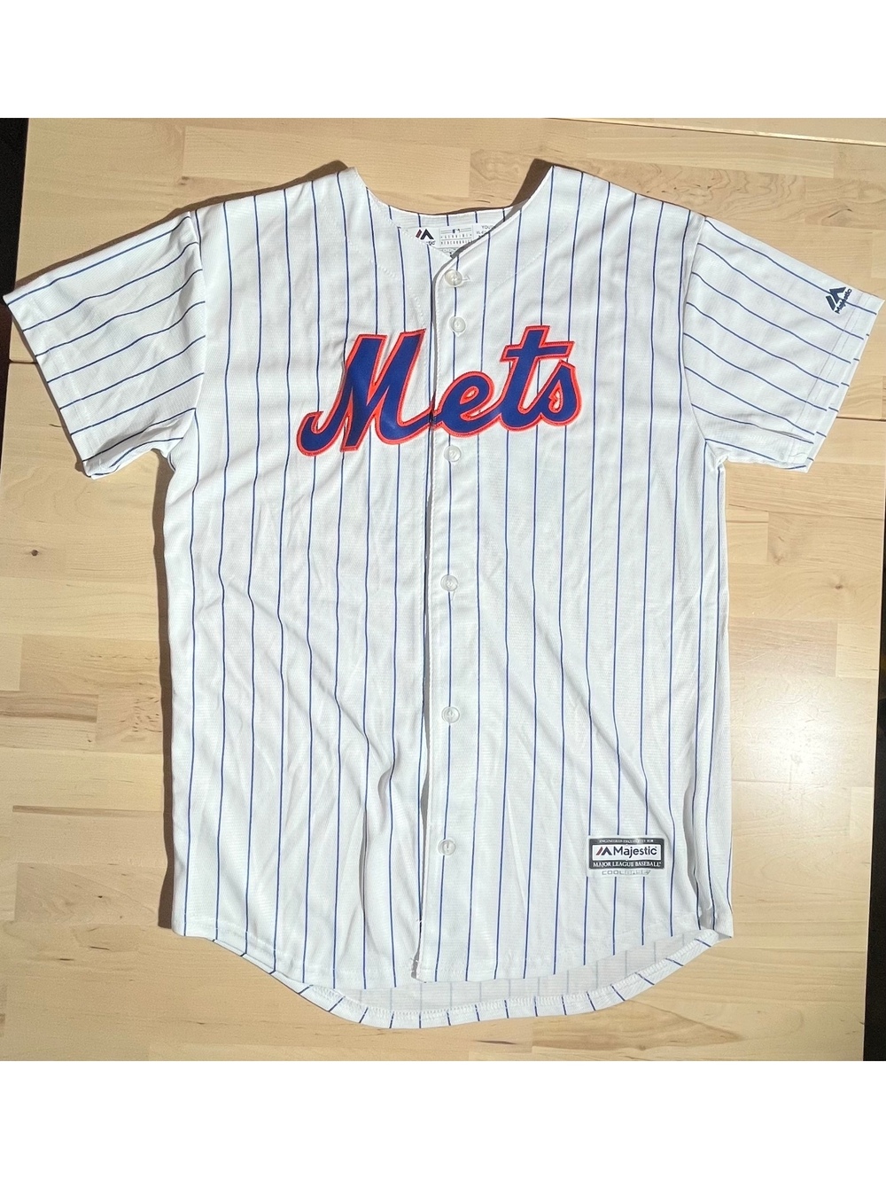 Majestic New York Mets Jacob deGrom #48 Youth Baseball Jersey - White/Blue